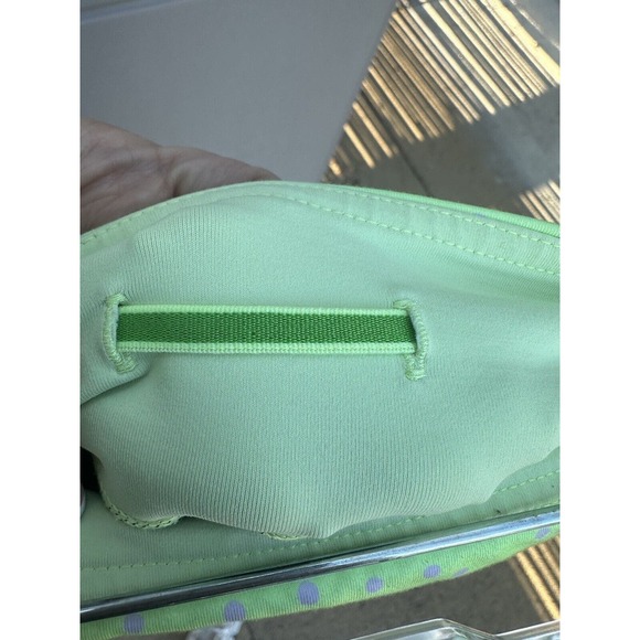 Lululemon Run Pace Crop Pant Sz 8 Running Capris Black/neon Green Pink polka Dot - Picture 8 of 11